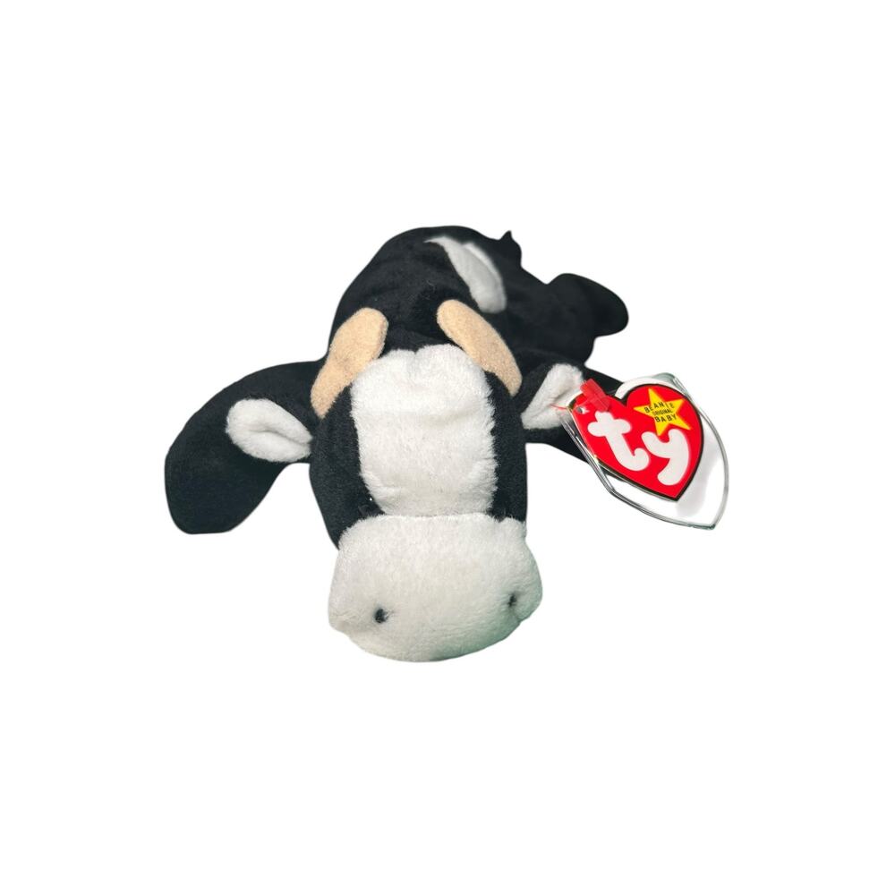 Vintage Ty Beanie Baby - Daisy the Cow 1993- PVC Pellets (Rare Tag Errors)